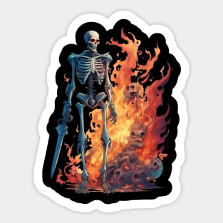 Infernal RealmsDomain of Evil Demons and Hellish Skeleton Sticker